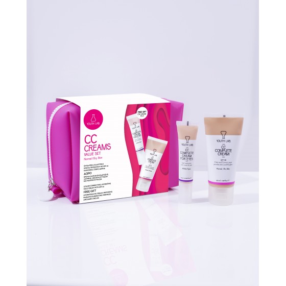 Youth Lab Kit CC Cream Normal-Dry Skin + Creme de Olhos + Bolsa